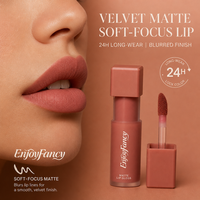 Gloss à lèvres mat en velours Enjoyfancy OEM Private Label, longue tenue, imperméable, anti-transfert, rouge à lèvres liquide, 6 teintes, maquillage personnalisé