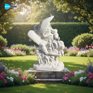 Statua di Cupido e Psiche in Marmo, Ispirata al Clodione, Scultura Mitologica Intagliata a Mano, Resistente <span class=keywords><strong>per</strong></span> Giardino, Esterni, Chiesa e Cimitero - Product Image 3