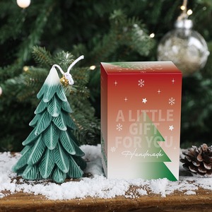 Vela Aromática con Forma de Árbol de Navidad, Aroma a Cedro y Hojas de Pino, Decoración Navideña, Accesorio para Fotografía, Regalo DIY, Adorno Navideño - Product Image 3