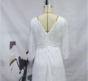 Robe de soirée dos nu en dentelle à manches longues pour femmes - Product Image 6