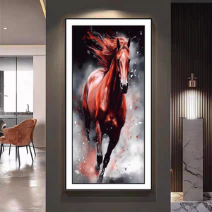Grande Peinture sur Toile 3D de <span class=keywords><strong>Cheval</strong></span> de Luxe <span class=keywords><strong>et</strong></span> Affiches Murales, Impressions Décoratives pour Couloir <span class=keywords><strong>et</strong></span> Entrée, OEM ODM - Product Image 4