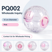 Bola Latihan Hamster Transparan Tahan Lama PVC Plastik 15cm 20cm Bernapas Mudah Dirakit Mainan Hewan Peliharaan Grosir Hamster Dwarf Emas