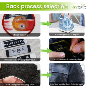 Kunden spezifische programmier bare wasch bare NFC-Eisen patches Gewebter RFID-Kleidungs etiketten aufkleber - Product Image 5