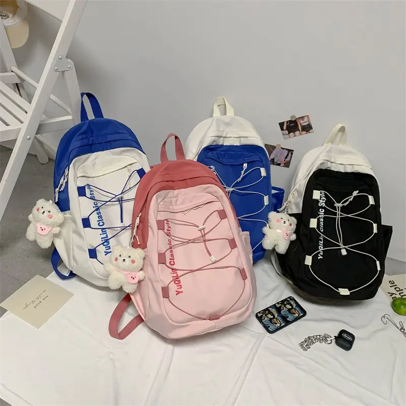 حقيبة مدرسية بسعة كبيرة ، حقيبة كمبيوتر محمول للبنات والأولاد ، حقيبة مدرسية للطلاب في سن المراهقة