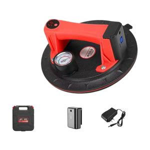 Ventosa de Vacío FYUN-A004 para Azulejos y Vidrio de 9 Pulgadas con Bomba de Aire Automática, Carga Máxima de 200 kg, Manómetro y Batería de Litio - Product Image 1