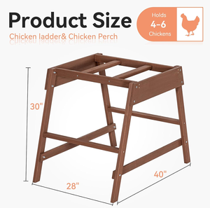 JUNJI Barras para posarse de madera de pollo con múltiples perchas para mascotas <span class=keywords><strong>felices</strong></span>, perca de pollo para gallinero apta para <span class=keywords><strong>granja</strong></span>, Gallinero - Product Image 3