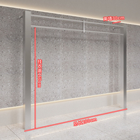 Porte-vêtements rotatif en acier inoxydable, style luxe léger, pour boutique de vêtements