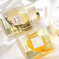 Diffuseur de parfum d'ambiance de luxe naturel en verre surdimensionné avec bâtonnets en rotin, disponible en 100ml, 500ml et 1000ml, avec emballage