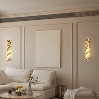 Lampe murale LED décorative Hullxine Nordic moderne et simple en pierre jaune pour chambre à coucher, couloir, ou mur d'accent design