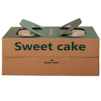 Boîtes en papier personnalisées avec logo imprimé, de qualité alimentaire, pliables, pour pâtisseries, desserts, gâteaux, biscuits, beignets, gaufres, à emporter