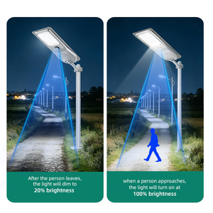 Lampadaire Solaire LED Tout-en-un pour Extérieur, Haute Luminosité, avec Contrôle par Capteur de Lumière et Détection Radar - Vente Chaude - Product Image 4