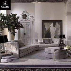 أحدث مجموعة أثاث غرفة المعيشة الإيطالية العصرية، أريكة زاوية فاخرة على شكل حرف L مصنوعة من الجلد الأصلي حسب الطلب وكبيرة الحجم - Product Image 3