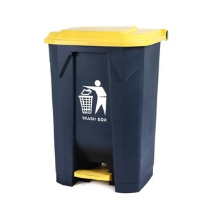 Thickened Lidded 50L Pedal Trash Can <b>Square</b> Large Capacity Indoor Outdoor Kitchen Household <b>Bin</b> - Product Image 2