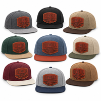 Casquette Snapback en Cuir Personnalisée à Visière Plate, Couronne Texturée, Style Vintage Streetwear, Chapeaux OEM ODM pour Marques de Créateurs à Marque Blanche