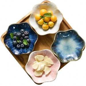 JJapandiデザイン環境にやさしい石器を浸す醤油皿ボウルレストランセラミック食器 - Product Image 1