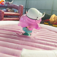 Taureau mécanique gonflable commercial pour parc d'attractions, jeu sportif interactif