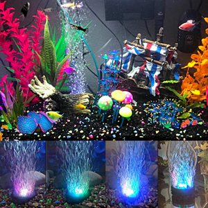 Bubbler para Aquário com 6 LEDs WRGB, Acessórios de Decoração à Prova d'Água IP68, Pedra de Bolhas com Lâmpada LED para Aquário - Product Image 6