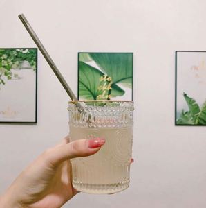 Bicchiere Romantico in Vetro Ambrato Stile Vintage per Tè Bubble Tea e Altri Bevande - Product Image 5