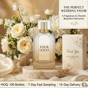 Customizing <strong>Perfume</strong> <strong>for</strong> Wedding Guests Private Label 100ml EDP Gold Ribbed Bottle Thank You Gift <strong>Oud</strong> Vanilla Fragrance Parfum - Product Image 1