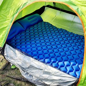 TPU <strong>Single</strong> <strong>Inflatable</strong> Camping <strong>Mattress</strong> with Pillow Built-in Pump Lightweight &amp; Portable for Hiking - Product Image 5