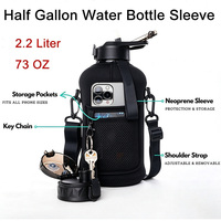 Support de Bouteille d'Eau Personnalisé en Gros, Demi-Gallon (73oz/2.2L), avec Sangle et Support Téléphone, Housse de Protection pour Bouteille d'Eau