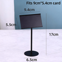 Supports de signalisation métalliques à hauteur variable (8K, noir laqué brillant) - Présentoir de menu moderne, durable, lavable, à petit fente pour affichage