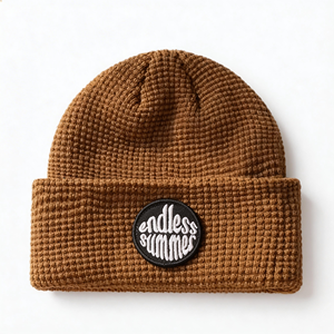 <b>Winter</b> Unisex Skull Custom Watch Cap Luxury Waffle Knit Beanie Patch Logo Knitted Cuffed Beanie <b>Hat</b> <b>Mens</b> - Product Image 5