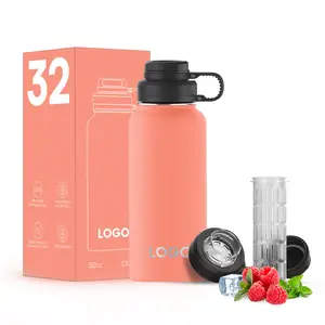 Vacuum Insulated Stainless Steel Water Bottle-Reusable For Travel Camping Bike Sports