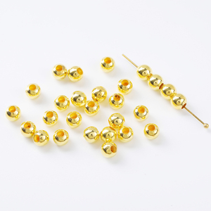 JD GEMS Wholesale 18K <strong>Gold</strong> Plated Copper Spacer <strong>Beads</strong> Durable Round <strong>Beads</strong> for Bracelet Necklace <strong>Design</strong> in Stock - Product Image 4