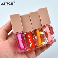 Huile pour les lèvres à changement de couleur de paillettes roses brillant à lèvres clair quantité minimale de commande bas arôme de marque privée huile pour les lèvres repulpée double rose