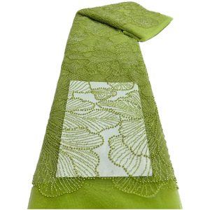 Vải ren đính hạt giá gốc, chất lượng cao, dùng cho váy cưới, tiệc tùng, vải lưới ren đính sequin cho váy - Product Image 4