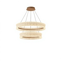 Lustre moderne en acrylique LED de luxe léger avec lumière tricolore et contrôle intelligent Mi Home pour salon et salle à manger