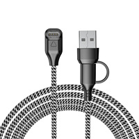 Fenix 8 7X 6S PRO 2-en-1 USB Type-C Câble de charge rapide 3A avec gaine en nylon et blindage de tresse