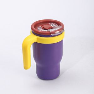 Gobelet de voyage personnalisé avec logo, 14 oz, avec poignée, tasse à café isolée sous vide, cadeaux promotionnels pour les entreprises et les équipes - Product Image 3