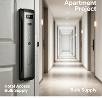 Anti-Spionage Passwort-Smartlock mit Fingerabdruck, IC-Karte und Schlüssel - Haustürschloss für Sicherheit in Haus und Wohnung