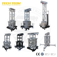 Sistema de Elevación de Torre de 12m para Altavoces Line Array, Soporte de Suelo de Aleación de Aluminio, Estructura de Elevación de 1000kg de Carga