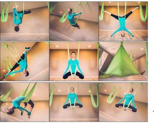 Hamac de yoga aérien 5*2.8m, trapèze, sangles d'extension anti-gravité, nylon, exercice, hamac de yoga aérien - Product Image 6