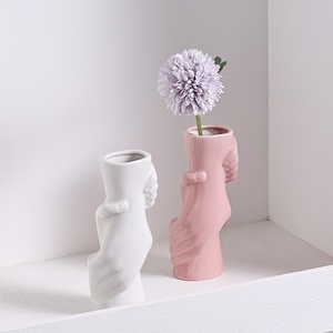 Vase en céramique moderne et simple, émaillé, pour salon et entrée, vente directe d'usine, idéal pour l'arrangement floral en gros - Product Image 2