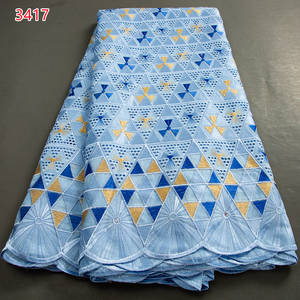 3417 en vente en gros belle broderie <span class=keywords><strong>suisse</strong></span> Voile tissu coton Textile avec des pierres pour robe de soirée de mariage - Product Image 3