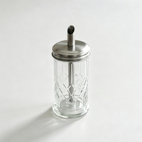 Bouteilles à bec verseur de précision pour huile et vinaigre – Ensemble de bouteilles en verre transparent pour la cuisine – Distributeur d'huile et de vinaigre