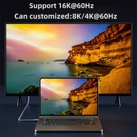 Câble USB4 en nylon DFX 16K60Hz 80 Gbps 240 W multicolore compatible TB5 avec E-Marker pour moniteur de studio professionnel et écran d'ordinateur