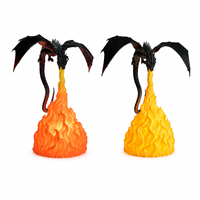 Figurine LED 3D Dragon de Feu pour Décoration de Bureau, Statue Lumineuse Fantastique pour Collectionneurs, Cadeau