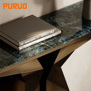 Collection de dessus en faux marbre noir moderne <span class=keywords><strong>Table</strong></span> <span class=keywords><strong>console</strong></span> élégante décorative d'entrée Meubles de salon - Product Image 5