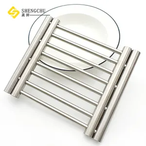 High quality Adjustable Insulation Mats Heat- Resistant Place mat Stainless Steel Retractable Pot Pad