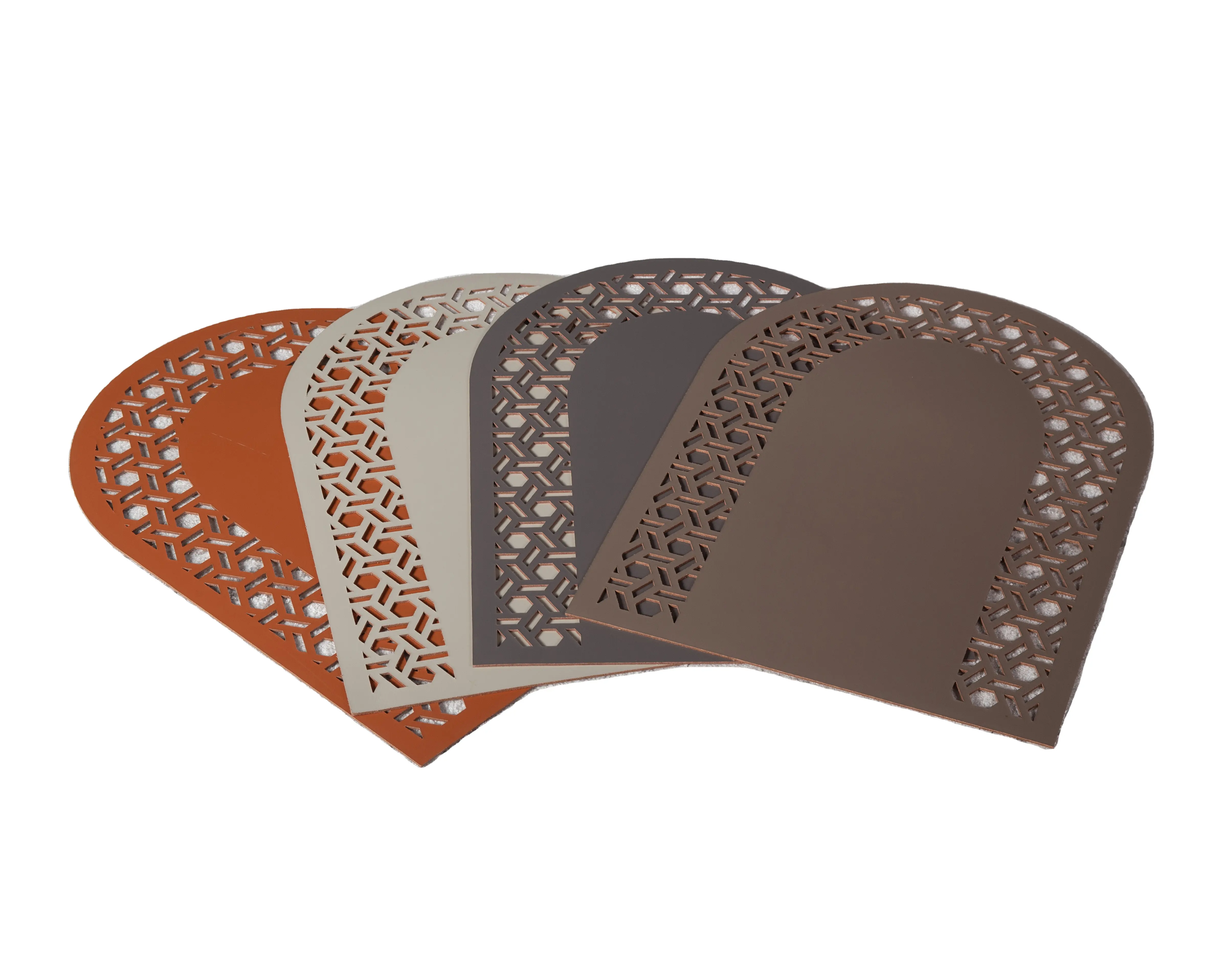 Hochwertige runde gewebte hitze beständige Tisch matte Leder-Putting-Matte für den Außenbereich