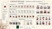 Jeu de Mahjong Américain 160 Tuiles Acryliques Thème Paris Romance Tour Eiffel Chic Femme Cadeau Vente en Gros Prêt à Expédier Livraison Rapide