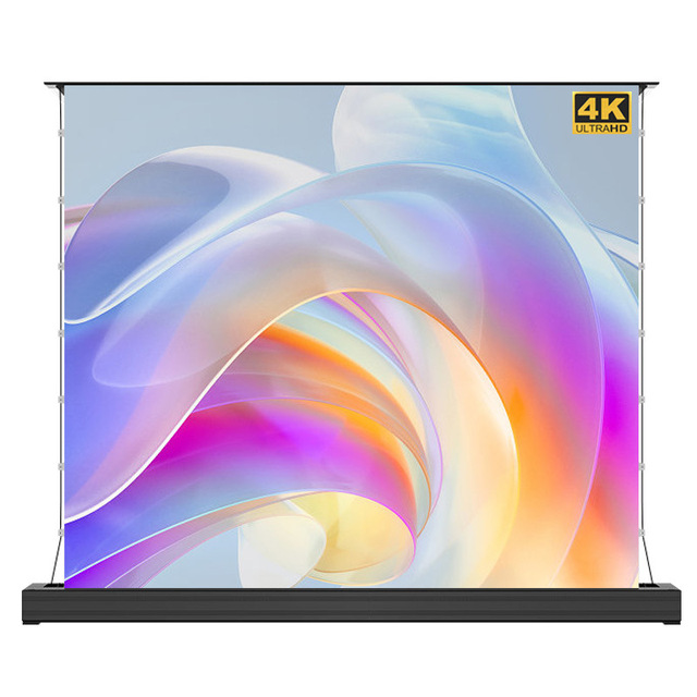 Electric Floor Lift Projection Screen for Home and Office Use 4k High-definition Lifting Screen Intelligent Portable 72-150 Inch