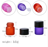 Flacon d'échantillon en verre ambré de 1ml avec couvercle à vis à bille pour huile et parfum pour l'échantillonnage et la conservation