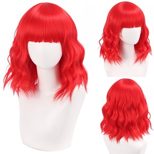 Peluca Bobo MSN de 35 cm, Ondulada, Multicolor, Sintética, Resistente al Calor, para Cosplay, Anime, Halloween, Venta al Por Mayor - Product Image 4