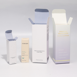 Caja de Regalo de Lujo Personalizada de Cartón Blanco para Cosméticos, Empaque Plegable y Reciclable para Maquillaje y Cuidado de la Piel - Product Image 2